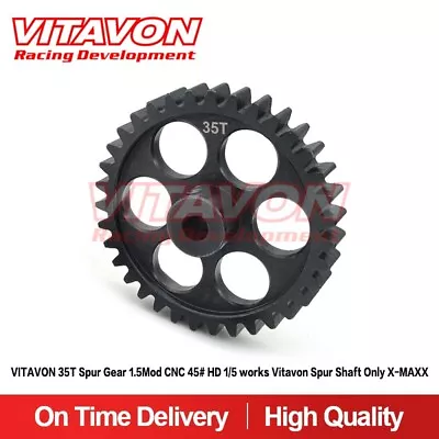 VITAVON 35T Spur Gear 1.5Mod CNC 45# HD 1/5 Works Vitavon Spur Shaft Only X-MAXX • $50