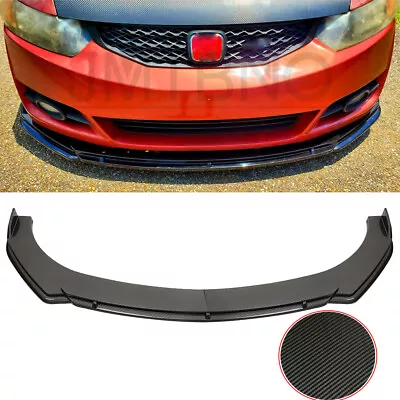 For Honda Civic SI 2000-2021 Front Bumper Lip Splitter Chin Spoiler Carbon Fiber • £87.49