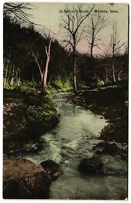 Scenic River Scene  In Nature's Realm  Monona Iowa C1900s Posted Postcard • $9.99