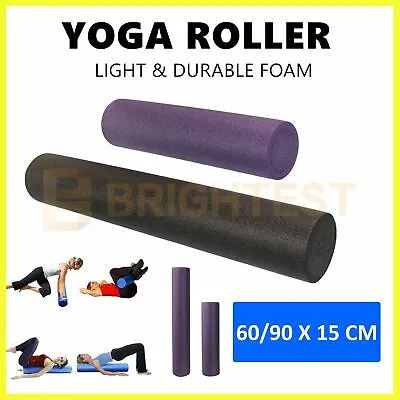 $25.95 • Buy Yoga Roller Physio Pilates Foam Roller Gym Back Training Exercise Massage 60/90