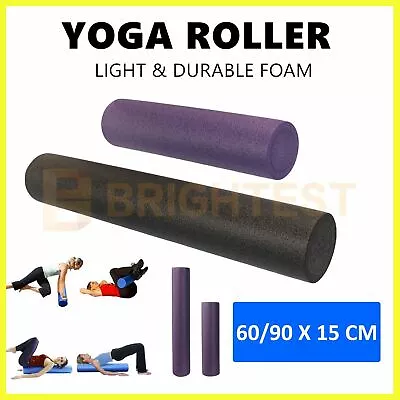 Yoga Roller Physio Pilates Foam Roller Gym Back Training Exercise Massage 60/90 • $19.95