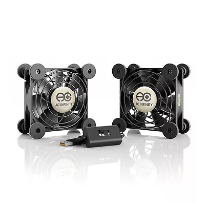 MULTIFAN S5 Quiet Dual 80mm USB Cooling Fan For Receiver DVR Computer Cabinets • $15.99