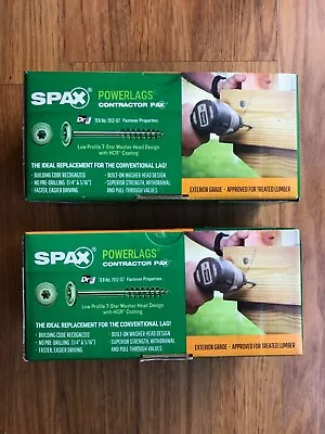 $90 • Buy Spax Powerlags  1/4  X 6  + 5  Exterior Screws T-30 Washer Head NIB 2 Boxes
