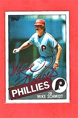 1985 Topps Mike Schmidt Autographed Phillies Card Nm Hof • $5.99