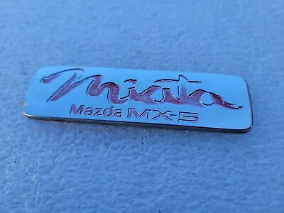 🚘 Genuine OEM 90-97 Mazda Miata Rear Emblem MX-5 Badge Red & Chrome NA Mk1 • $20