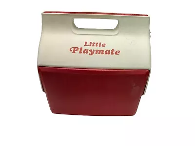 Playmate Igloo Mini Hard-Sided Lunch Cooler 4 QT Red/White Push Button Lid • $15.99
