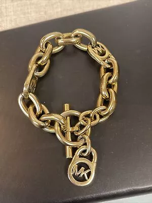 Michael Kors Toggle Link Chain Bracelet Gold Color 8” • $40