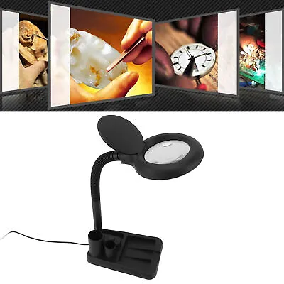 Gooseneck LED Desk Lamp 9 Level Brightness Adjustable Flexible Magnifying Gla JJ • $22.94