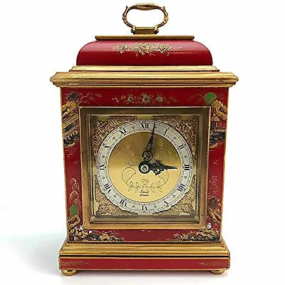 Elliott London Clock Chinoiserie Bracket Red Cinnabar Gold Hand Painted • $1884.68