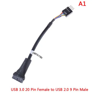 USB 3.0 20 Pin Motherboard Header To Usb 2.0 9 Pin Adapter Converter Cabl.TM • £5.29