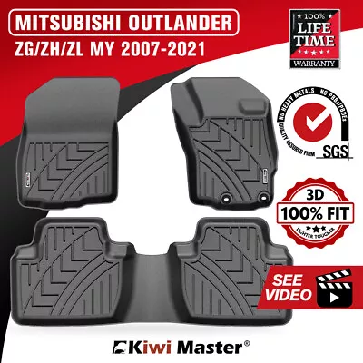 $159.95 • Buy KIWI MASTER Car Floor Mats Fit Mitsubishi Outlander ZG/ZH/ZJ/ZK/ZL MY 2007-2021