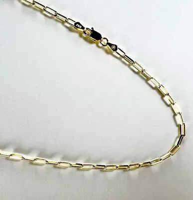 Clip Chain 2. 5 By 7mm. Vermeil- 14k Gold Plated Over Sterling Silver 7~24 Inch • $10.99