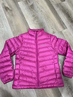 MARMOT 800 Fill Down Puffer Jacket Women's Size Medium Pink Hiking Winter Coat • $45