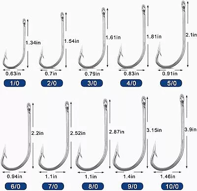 25 Stainless Hooks 34007SS O'Shaughnessy Tuna Mahi Ballyhoo Trolling Lure Pack • $15.99