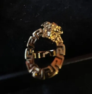 Versace Medusa Ring Gold Toned Ring Size 5.5 • $120
