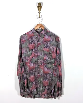 Gc 90's Vintage Wavey Shirt Floral Pattern • £24