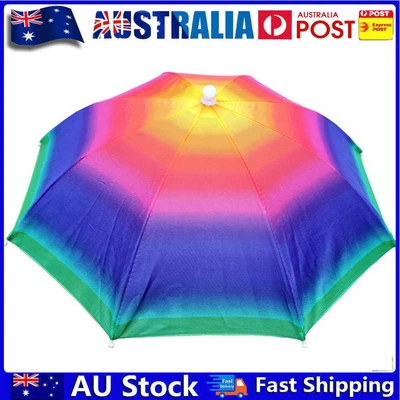 $10.29 • Buy Fishing Umbrella Hat Foldable Outdoor Sun Shade Waterproof Cap (Multi) AU