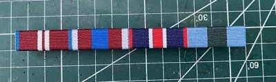 MEDAL RIBBON BAR - 4 SPACE FULL SIZE - PINNED Or STUDDED Or SEWN • £5