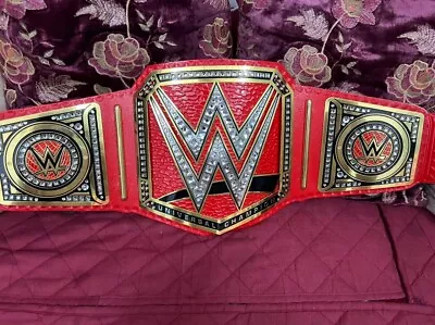 NEW RED Universal Championship Belt Adult Size Wrestling Replica Title 2MM METAL • $169.99