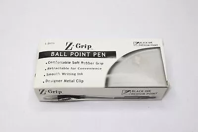 (12-Pk) Z-Grip Retractable Ballpoint Pen Medium Point Black Ink • $2.63