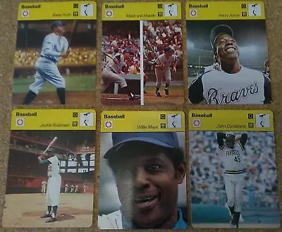 Babe Ruth Jackie Robinson X 6 Baseball Editions Rencontre Sportscaster 1977/78  • £24.99