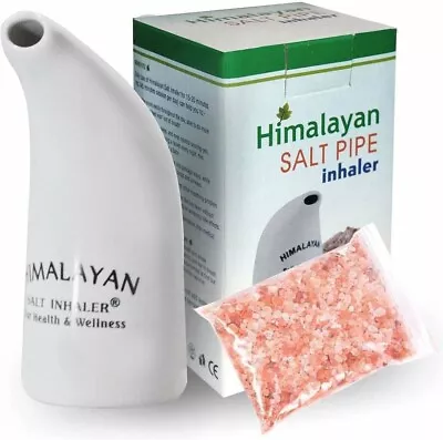 Salt Inhaler Himalayan Pipe Natural Asthma Ceramic Pink Remedy Relief Quality • £10.90