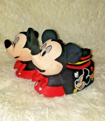 Mickey Mouse Red Toddler's Sock Top Character Slippers Size 9/10 Slip Resistant • $10