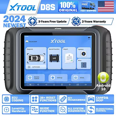 XTOOL D8S Bi-directional All System Scan Tool Topology Mapping Coding CANFD/DOIP • $699