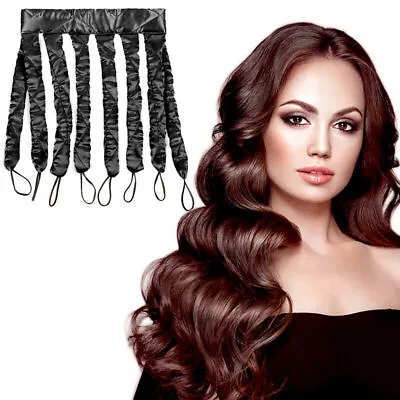 ​Heatless Curling Rod Headband Lazy Curler Headband Make Hair Curling Black • $8.98