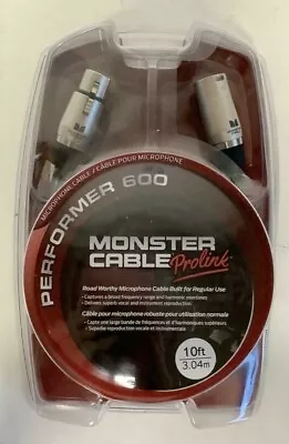 NEW Monster 600568-00 P600 M-10 Performer 600 Prolink Microphone Cable 10ft • $52.20