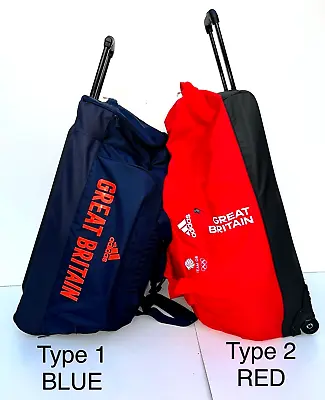 Adidas Team GB Travel Holdall Bag XL Luggage Wheeled Trolly Olympic Red Blue • £60