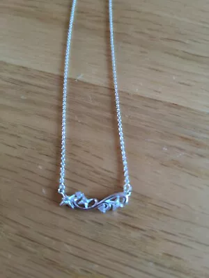 Genuine Chamilia Necklace In Sterling Silver  With Clear Stones • £22.50