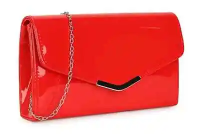 £12.99 • Buy  Women's Clutch Bag Patent Leather Handbag Evening Party Envelope Wedding Prom