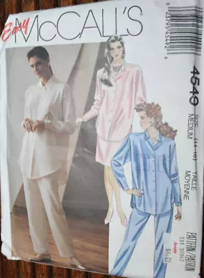 McCall's 4549 Easy - Loose Fitting Top Skirt & Pants Sz Medium 4-16 Uncut • $3.93