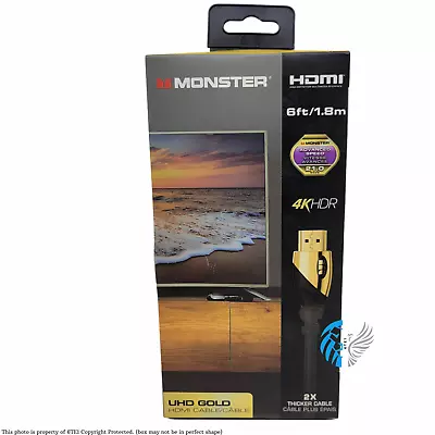 Monster 6 Feet / 1.8 M UHD Gold HDMI Cable (MHV1-1023) - NEW™ • $13.44