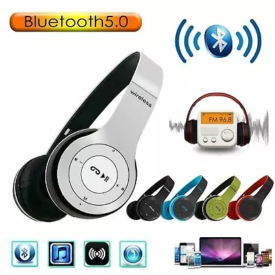 Noise Cancelling Wireless Headphones Bluetooth 5 Earphone Headset With Mic Hot • $19.79