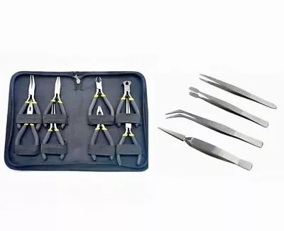 12PCS Jewellery Making Beading Mini Precision Pliers Set DIY Cutting Tools Kit • $30.59