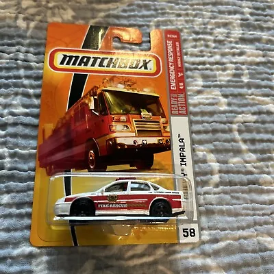 2009 Matchbox #58 Chevrolet Impala Fire Rescue (6-Spoke Wheels) - LOOSE • $9.99