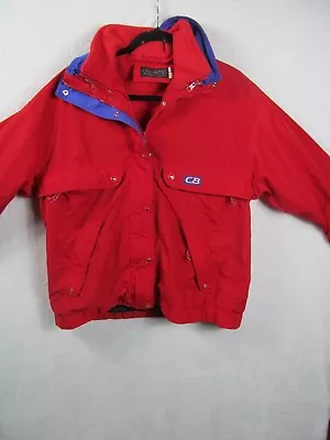 Vintage CB Sports Jacket Unisex Large Snow Ski Snowboard Red 3 In 1 Fleece Liner • $44.95