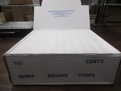100 Meghrig Numistubes Square Cent Tubes Brand New In Box Free Shipping!! • $44.95