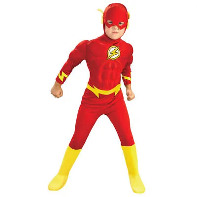 AU The Flash Kids Costume Muscle Chest Justice League Superhero Party Dress Up • $24.99
