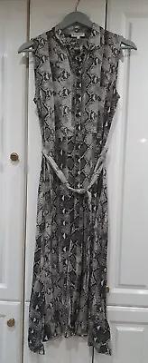 £14.99 • Buy Warehouse Snake Skin Print Dress Size 8