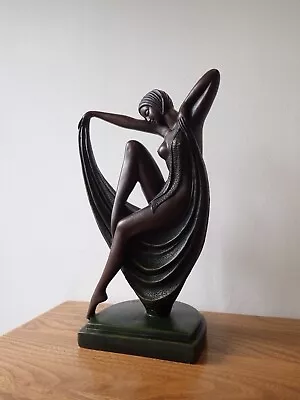 Art Deco Style Bronze Effect Naked Lady Table Lamp • £30