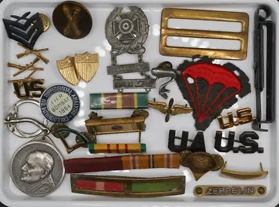 Antique & Vintage Military Medals/Pins/Badges Lot WW1 WW2 -Current LOT • $108.75