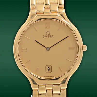 OMEGA Seamaster De Ville 18K Solid Gold Unisex Watch - 396.1016 With Box • $5939.02