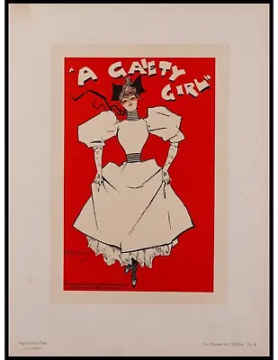 Original Lithograph By Dudley Hardy From Les Maitres De L'Affiche Plate 4 • $50