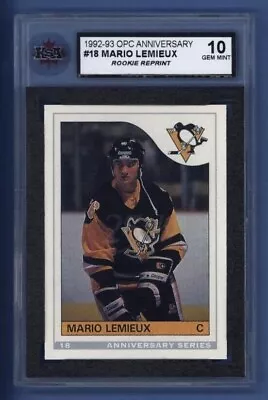 1992-93 OPC ANNIVERSARY #18 MARIO LEMIEUX (rc) KSA 10 GEM-MINT *REPRINT*   • $275.75