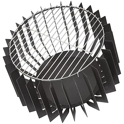 £81.50 • Buy Black Round Outdoor Garden Fire Pit Basket Bowl Log, Wood & Charcoal Burner