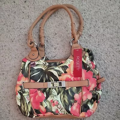 Rosetti Mulitiplex Helen/Havana Floral/Handbag/Satchel/ Purse Flowers/NEW  • $33.72