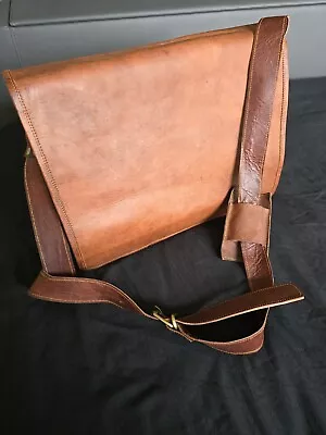 Vintage Genuine Leather Satchel Shoulder Bag Messenger Laptop Briefcase For Men • £5